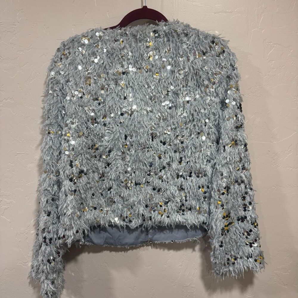 New Evita Glitter Feather Cardi - Picture 7 of 7